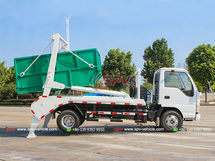 ISUZU 100P Truck Mounted Swing Dustbin Box - Right Side